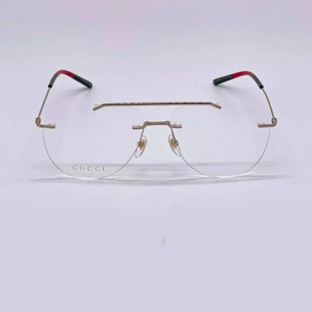 Sale! New Gucci Unisex 58mm Gold Aviator Eyeglasses!